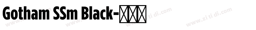 Gotham SSm Black字体转换